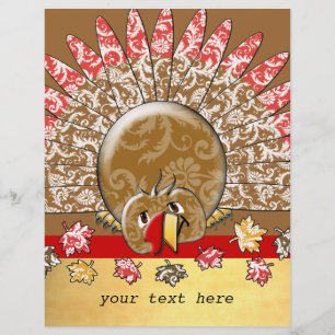 Flyer Personalizado amable Acción de Gracias Turquía