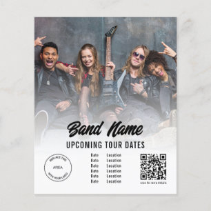 Flyer Personalizado Band Photo Logo QR Code Gits Tour Fa