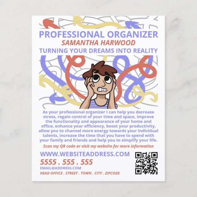 Flyer Personalizado Chaos Design, organizador profesiona (Frente)