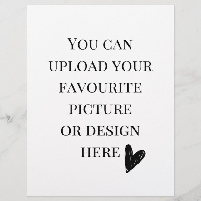 Flyer Personalizado de 8,5" x 11" (Frente)