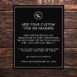 Flyer Personalizado de borde minimalista logotipo de neg<br><div class="desc">Este volante moderno y minimalista sería ideal para sus necesidades de negocios y promociones. Añade fácilmente tus propios detalles haciendo clic en la opción "personalizar".</div>