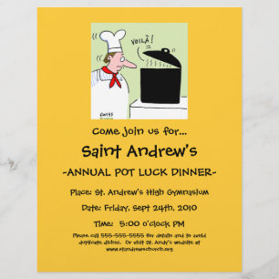 Flyer Personalizado de Chef humorístico restaurante Banq