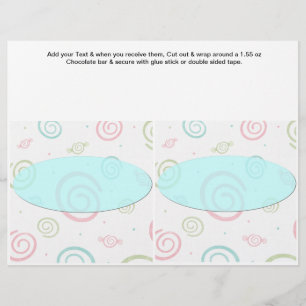 Flyer Personalizado de cumpleaños Candy Bar Wrappers Par