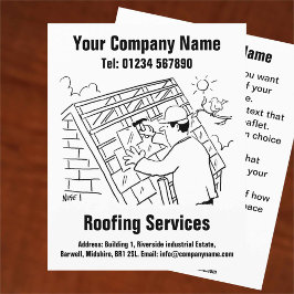 Flyer Personalizado de diseño de Roofers and Roofing Ser