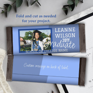 Flyer Personalizado de Graduación Azul claro Amortiguado