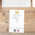 Flyer Personalizado de instagram de código qr logotipo c<br><div class="desc">Fondo blanco. Personalice y agregue su logotipo comercial,  nombre,  dirección,  texto,  su propio código QR a su cuenta de Instagram. También puede agregar texto en la parte posterior.</div>