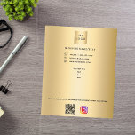 Flyer Personalizado de instagram de código qr logotipo d<br><div class="desc">Un falso fondo dorado. Personalice y agregue su logotipo comercial,  nombre,  dirección,  texto,  su propio código QR a su cuenta de Instagram. También puede agregar texto en la parte posterior.</div>