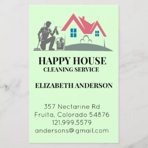 Flyer Personalizado de limpieza de casas Servicios de li