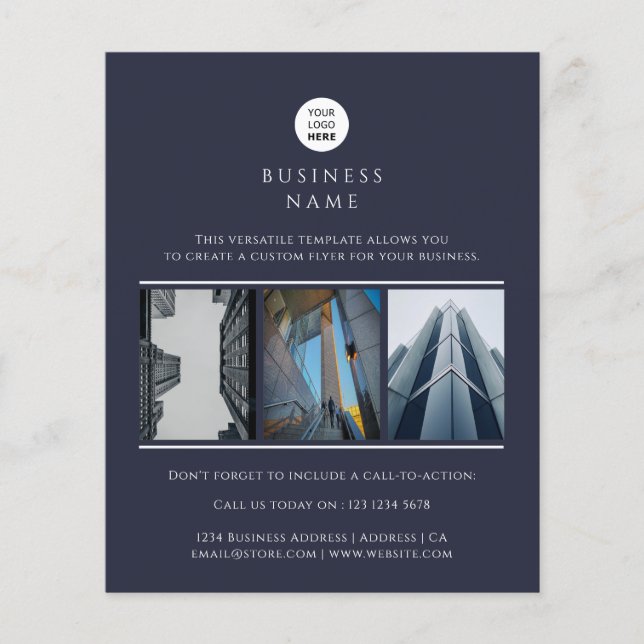 Flyer Personalizado de logotipo empresarial Foto promoci (Frente)
