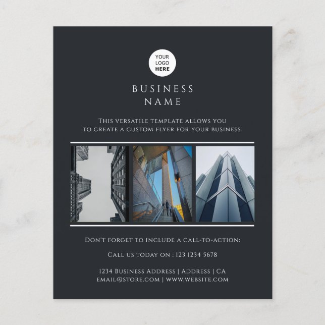 Flyer Personalizado de logotipo empresarial Foto promoci (Frente)