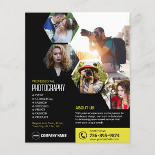 Flyer Personalizado de negocios de fotografía