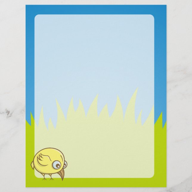 Flyer Personalizado de pájaro amarillo (Frente)