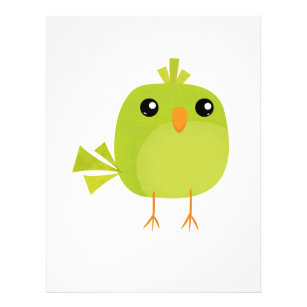 Flyer Personalizado de pájaro verde