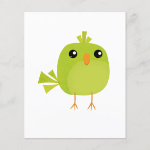 Flyer Personalizado de pájaro verde
