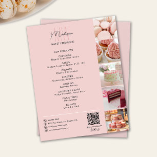 Flyer Personalizado de panadería Monograma Foto Producto