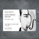 Flyer Personalizado de promoción de concierto de fotogra<br><div class="desc">Este folleto editable de plantillas de fotos en blanco y negro es ideal para promocionar recitales o conciertos musicales para adultos mayores, jóvenes o graduados, ya sea violinista, saxofonista, clarinetista, cantante, profesional o estudiante. Con su diseño moderno y sencillo, sirve como una solución versátil para crear materiales de marketing llamativos....</div>