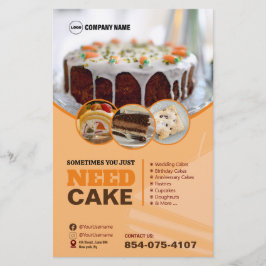 Flyer Personalizado de servicios de panadería