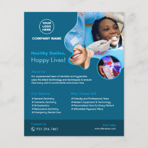 Flyer Personalizado de servicios dentales