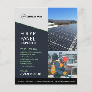Flyer Personalizado de servicios solares para empresas