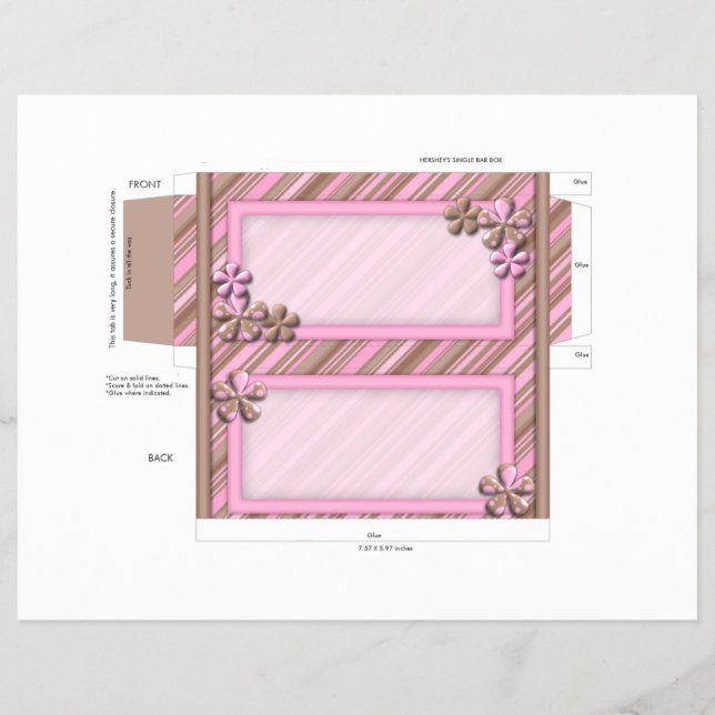 Flyer Personalizado Flores Barra de caramelo Caja favore (Frente)