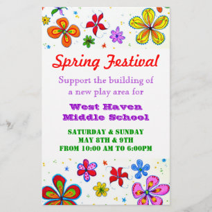 Flyer Personalizado Flores Grandes