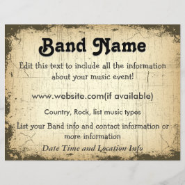 Flyer Personalizado Grunge Band
