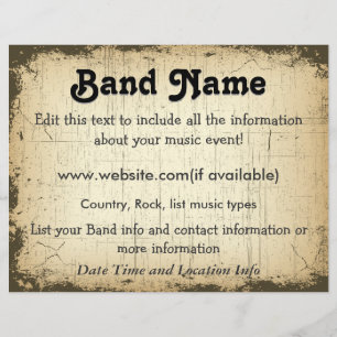 Flyer Personalizado Grunge Band
