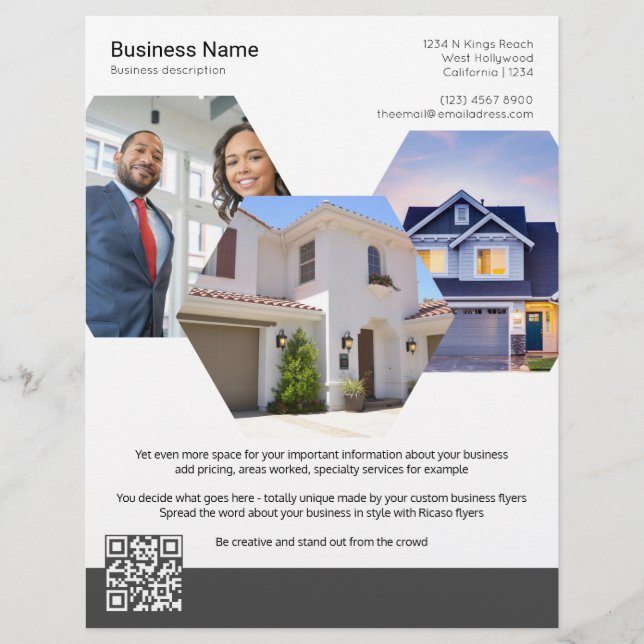 Flyer Personalizado Hizo Negocios Tema Cuatro Foto (Frente)