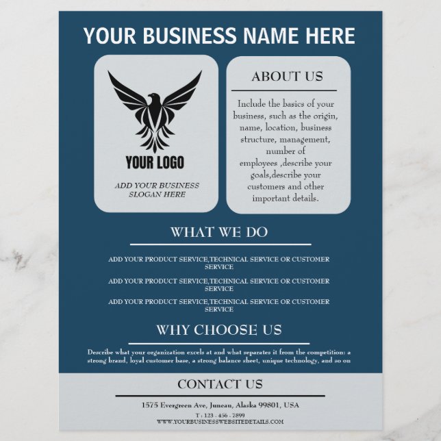 Flyer Personalizado Logotipo Profesional Nueva publicida (Frente)