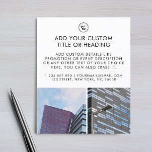 Flyer Personalizado Minimalista limpio logotipo comercia