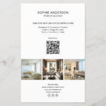 Personalizado moderno Foto QR White Professional B