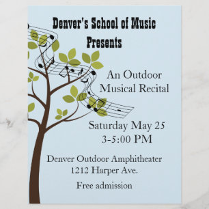 Flyer Personalizado Musical Recital