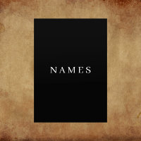 Personalizado negro simple Añadir su nombre elegan