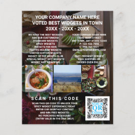 Flyer Personalizado publicitario de fotos oscuras de cód