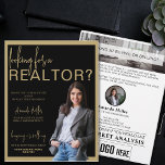 Flyer Personalizado Realtor Profesional Real Estate Mark<br><div class="desc">El Personalizado Realtor Profesional Real Estate Marketing Flyer, una herramienta sofisticada e impactante diseñada para elevar sus campañas de marketing inmobiliario. Diseñado con un llamativo esquema de color negro y dorado, este volante exuda elegancia y profesionalismo, asegurando que su mensaje capte la atención. Cuenta con una tarjeta de barrio personal...</div>