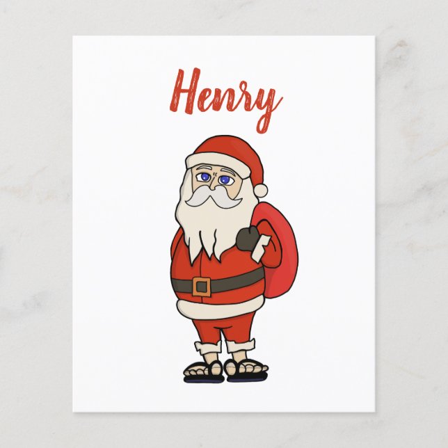 Flyer Personalizado Santa Claus Navidades Flip Flops (Frente)