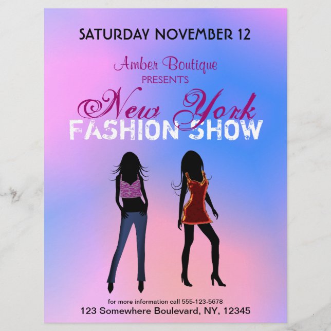 Flyer Personalizados promocionales de moda (Frente)