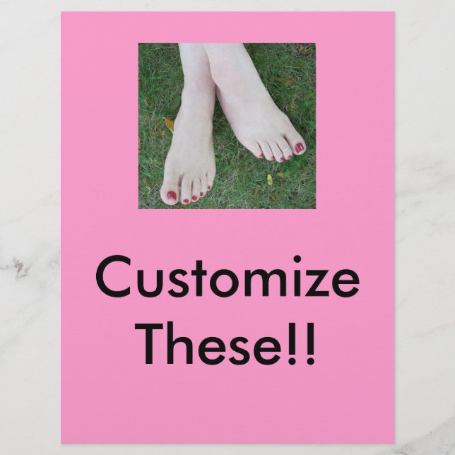 Flyer ¡Personalizar del Salón de Pedicura! (Frente)