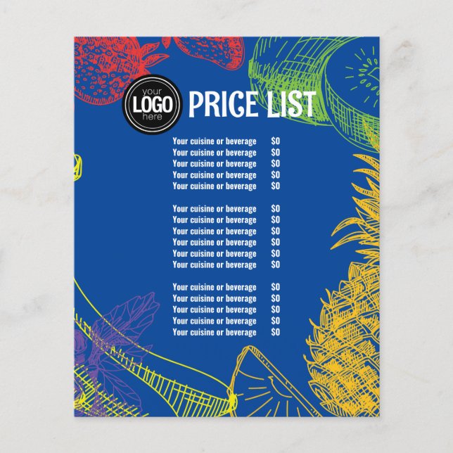 Flyer Personalizar negocio | Empresa de frutas tropicale (Frente)