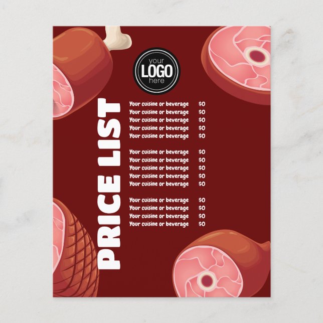 Flyer Personalizar negocio | Tienda de carniceros (Frente)