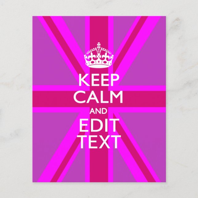 Flyer Personalizar Tu mantener la calma Editar texto sob (Frente)