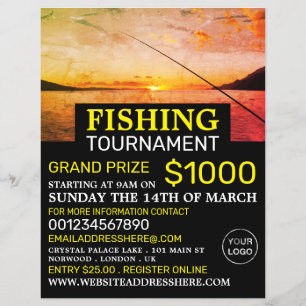 Flyer Pesca al amanecer, Torneo de Pesca
