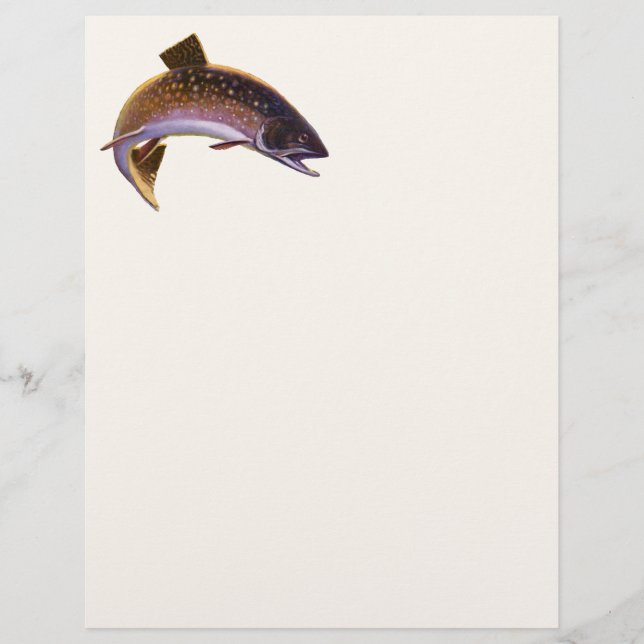 Flyer Pescado de época, pescador de pesca deportiva (Frente)