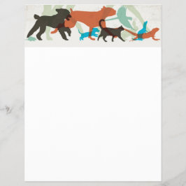 Flyer Pescado Natación Pájaros Volar Perros Caminar Masc