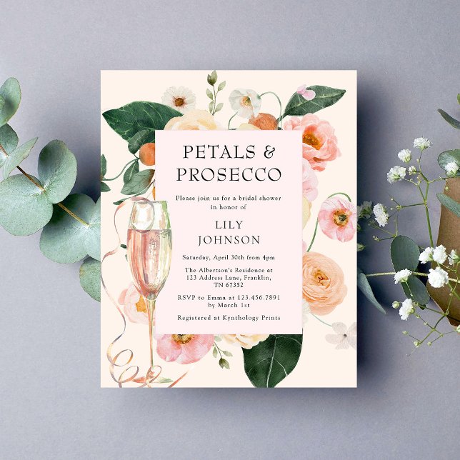 Flyer Petales de presupuesto y ducha de novia floral Pro (Subido por el creador)
