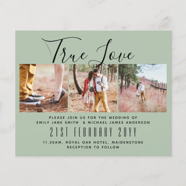 Flyer Photo Wedding Invitation Engagement Bridal Shower  (Frente)