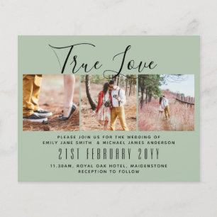 Flyer Photo Wedding Invitation Engagement Bridal Shower 