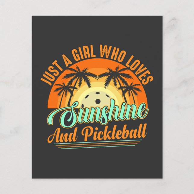 Flyer pickleball mujeres sol (Frente)