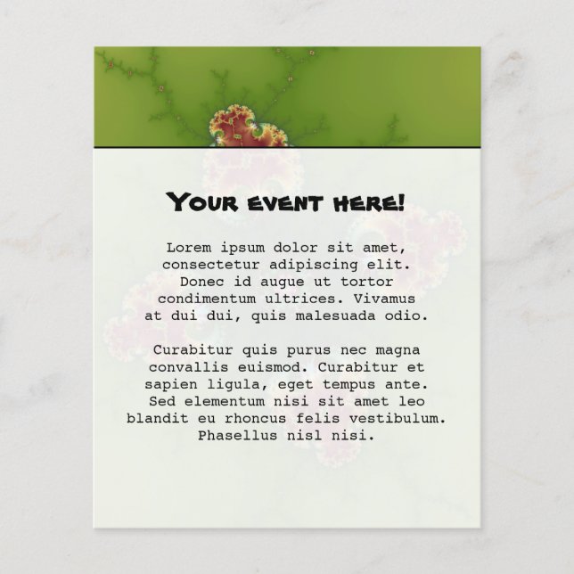 Flyer Picnic Fractalbug - Arte Fractal (Frente)