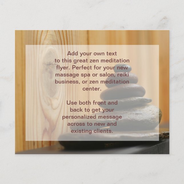 Flyer Piedras de la meditación de Cairn (Frente)